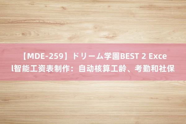 【MDE-259】ドリーム学園BEST 2 Excel智能工资表制作：自动核算工龄、考勤和社保