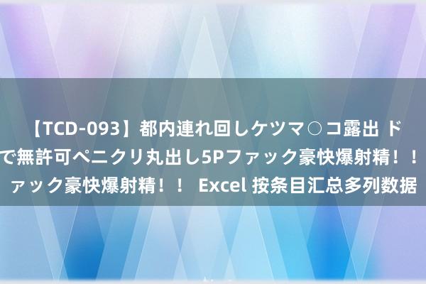 【TCD-093】都内連れ回しケツマ○コ露出 ド変態ニューハーフ野外で無許可ペニクリ丸出し5Pファック豪快爆射精！！ Excel 按条目汇总多列数据