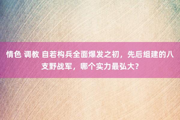 情色 调教 自若构兵全面爆发之初，先后组建的八支野战军，哪个实力最弘大？