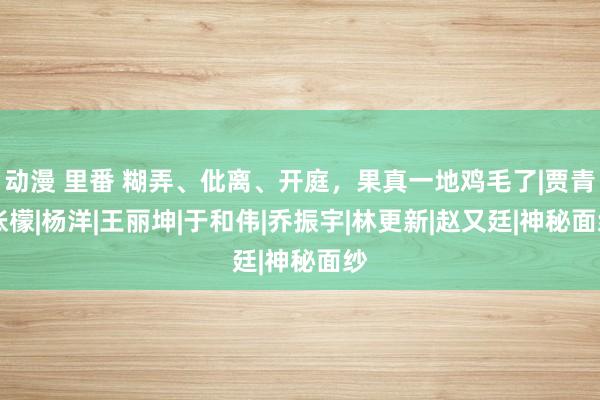 动漫 里番 糊弄、仳离、开庭，果真一地鸡毛了|贾青|张檬|杨洋|王丽坤|于和伟|乔振宇|林更新|赵又廷|神秘面纱